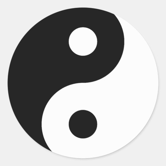 Yin Yang Symbol Sticker (Vorderseite)