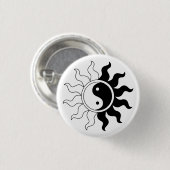 Yin Yang Symbol Sun Button (Vorne & Hinten)