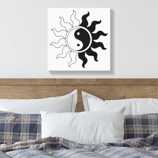 Yin Yang Symbol Sun Leinwanddruck (Insitu (Schlafzimmer))