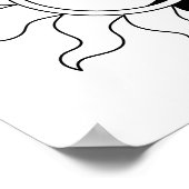 Yin Yang Symbol Sun Poster (Ecke)