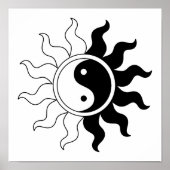 Yin Yang Symbol Sun Poster (Vorne)