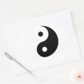 Yin Yang Symbol, Taoismus Ovaler Aufkleber (Umschlag)