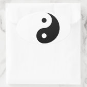 Yin Yang Symbol, Taoismus Ovaler Aufkleber (Tasche)