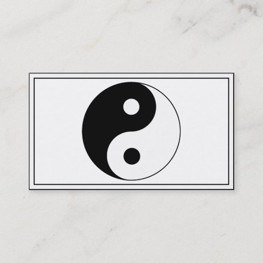 Yin / Yang Symbol Visitenkarte (Vorderseite)