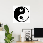 Yin Yang Table Tennis Poster (Heimbüro)