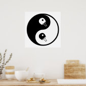 Yin Yang Table Tennis Poster (Küche)