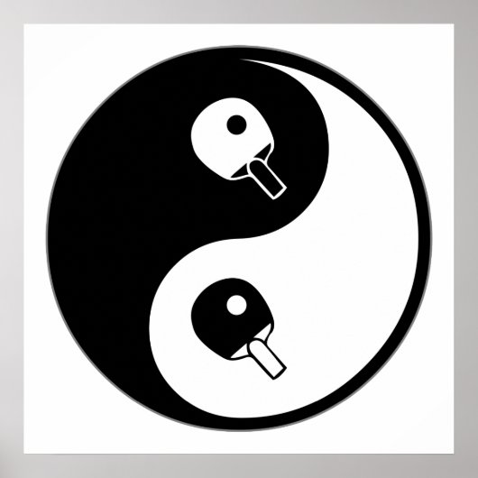 Yin Yang Table Tennis Poster (Vorne)