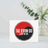 Yin Yang Tae Kwon Do 1 Postkarte (Stehend Vorderseite)