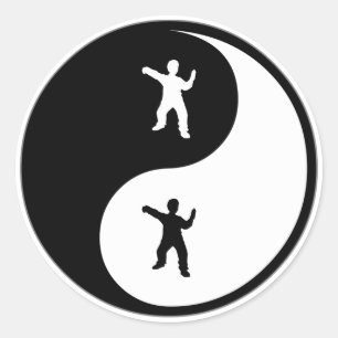Yin Yang Tai Chi Runder Aufkleber