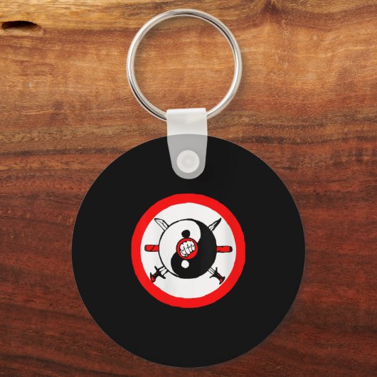 Yin Yang Tai Chi Sword and Fis Schlüsselanhänger (Vorderseite)