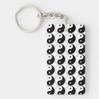 Yin Yang Tai Ji chinesisches Symbol Acryl-Schlüsse Schlüsselanhänger