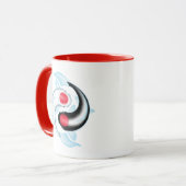 Yin Yang Tancho Koi Tasse (Vorderseite Links)