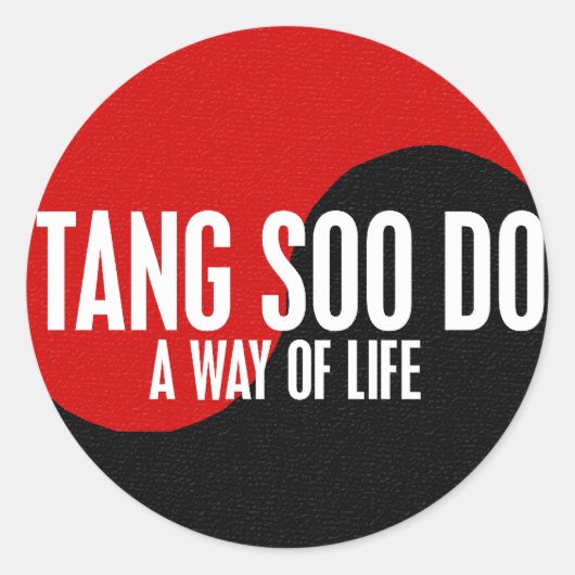 Yin Yang Tang Soo Do 1 Runder Aufkleber (Vorderseite)