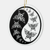 Yin Yang Tao Butterfliegen Keramik Ornament (Links)