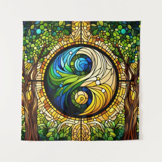 Yin Yang Tapestry Wandteppich (Vorderseite)