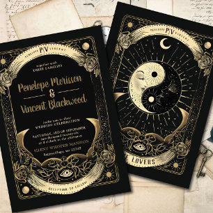 Yin Yang Tarot-Hochzeit Einladung