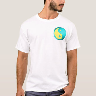 Yin-Yang, Tasche, Blau u. lt-Blau T-Shirt