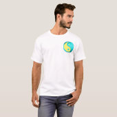 Yin-Yang, Tasche, Blau u. lt-Blau T-Shirt (Vorne ganz)
