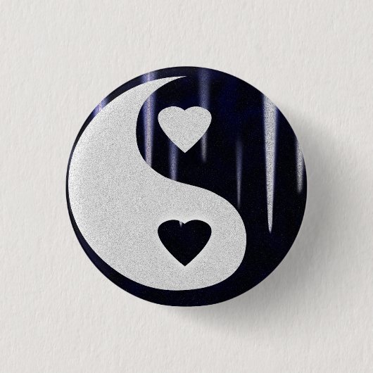 YIn-Yang-Taste für Liebe Button (Vorderseite)