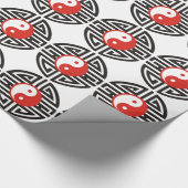 Yin & Yang Tattoo Geschenkpapier (Ecke)