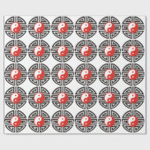 Yin & Yang Tattoo Geschenkpapier (Flach)