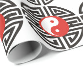 Yin & Yang Tattoo Geschenkpapier (Rolleneckpunkt)
