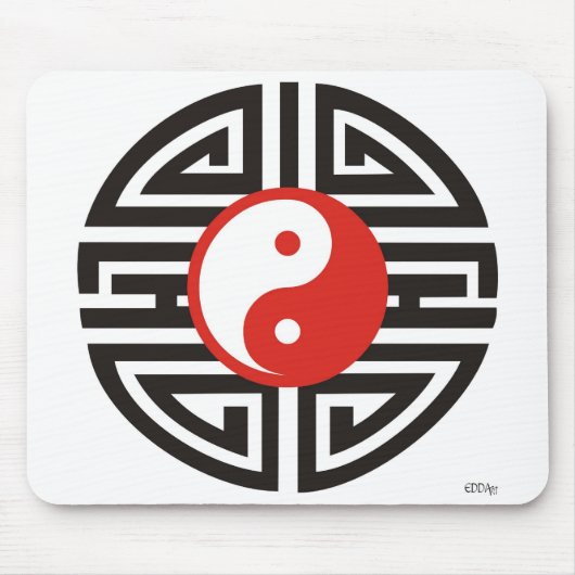 Yin Yang Tattoo Mousepad (Vorne)