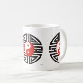 Yin Yang Tattoo Yantra Kaffeetasse (VorderseiteRechts)