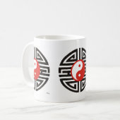 Yin Yang Tattoo Yantra Kaffeetasse (Vorderseite Links)