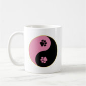 Yin Yang Tatzen-Rosa Kaffeetasse (Links)