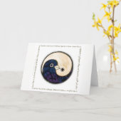 Yin Yang taucht eine mehrsprachige Grußkarte für F Karte (Gelbe Blume)