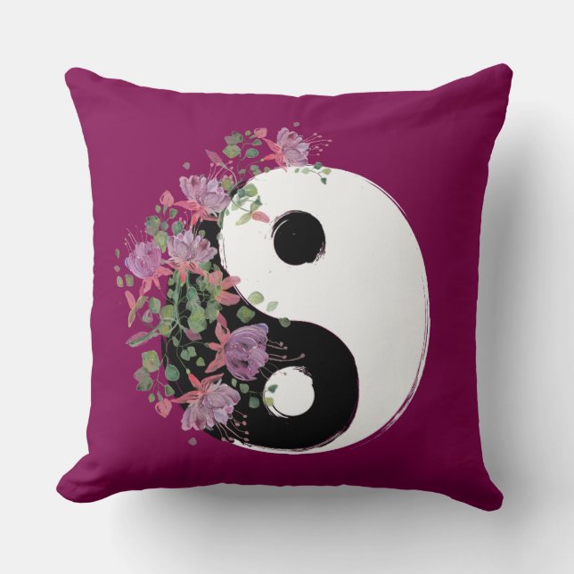 Yin Yang Throw Pillow  Kissen (Vorderseite)