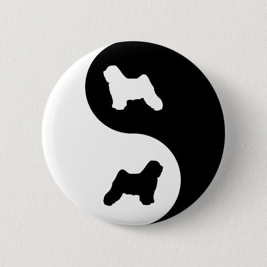 Yin Yang Tibetaner Button (Vorderseite)