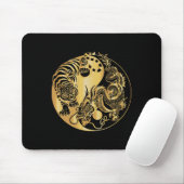 Yin Yang Tiger Dragon Gold Mousepad (Mit Mouse)