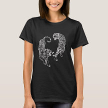 Yin Yang Tiger Grafik T-Shirt
