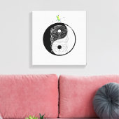 Yin Yang Tiki Warrior Mask Leinwanddruck (Insitu (Wohnzimmer))