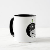 Yin Yang Tiki Warrior Mask Tasse (Vorderseite Links)