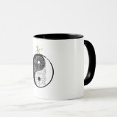 Yin Yang Tiki Warrior Mask Tasse (VorderseiteRechts)