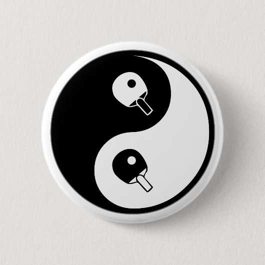 Yin Yang Tischtennis Button (Vorderseite)