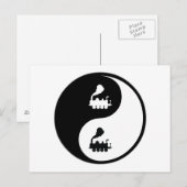 Yin Yang Trains Postkarte (Vorne/Hinten)
