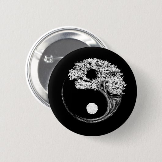 Yin Yang Tree Button (Vorne & Hinten)