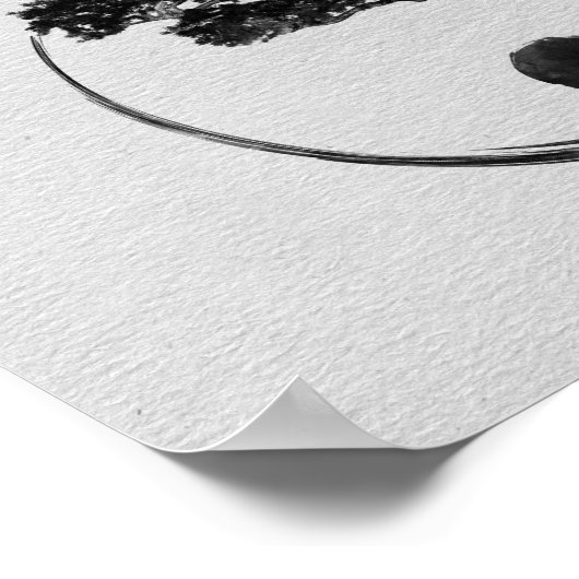 Yin Yang Tree Leinwand Poster (Ecke)