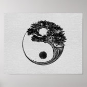 Yin Yang Tree Leinwand Poster (Vorne)