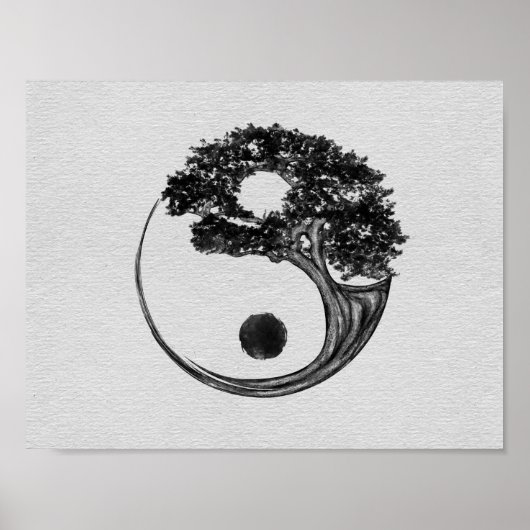 Yin Yang Tree Leinwand Poster (Vorne)