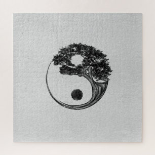 Yin Yang Tree Leinwand Puzzle