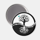 Yin Yang Tree Magnet (Vorderseite/Rückseite)