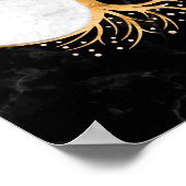 Yin Yang Tree - Marmor und Gold Poster (Ecke)