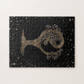 Yin Yang Tree - Mutter von Perl und Gold Puzzle (Horizontal)
