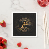 Yin Yang Tree of life - Fluorit und Gold Serviette (Beispiel)