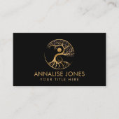 Yin Yang Tree of life - Fluorite and Gold Business Visitenkarte (Vorderseite)